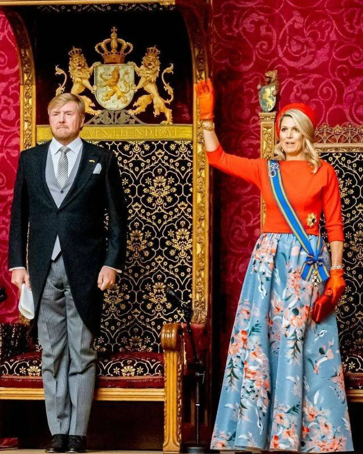 الملك ويليام والملكة ماكسيما في الكنيسة الكبرى جروت كرك - الصورة من حساب Europe royals على إنستغرام