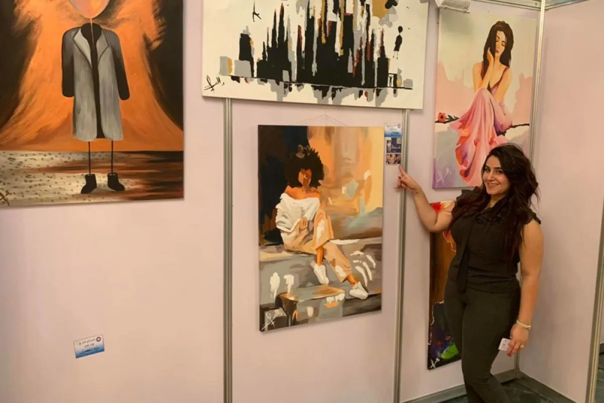 داليا ناجح فى أحد معارضها - الصورة من حسابها على فيسبوك