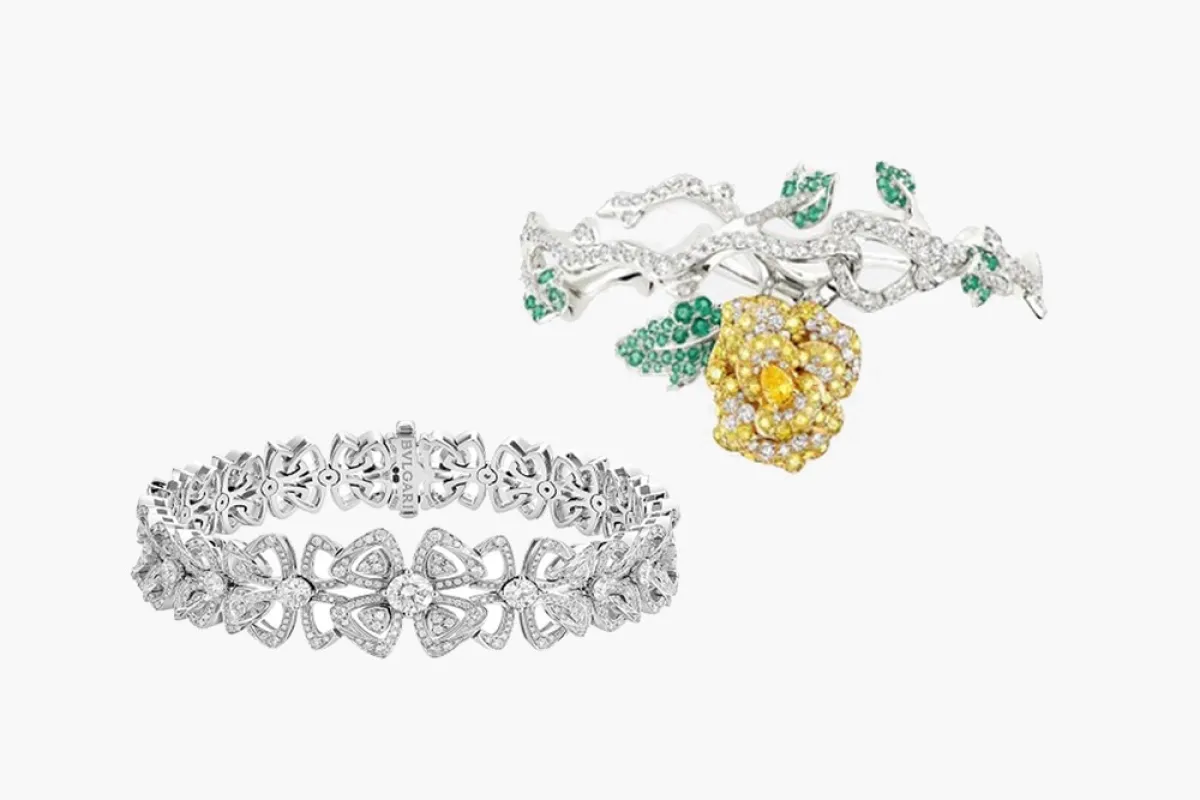 أساور بتصميم الورود 