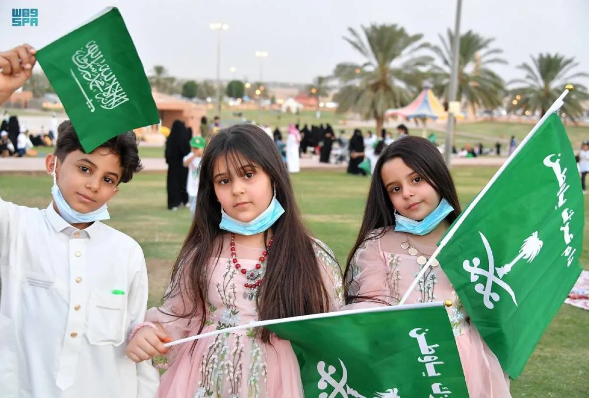 صور من مشاركة الأطفال باحتفالات اليوم الوطني 91