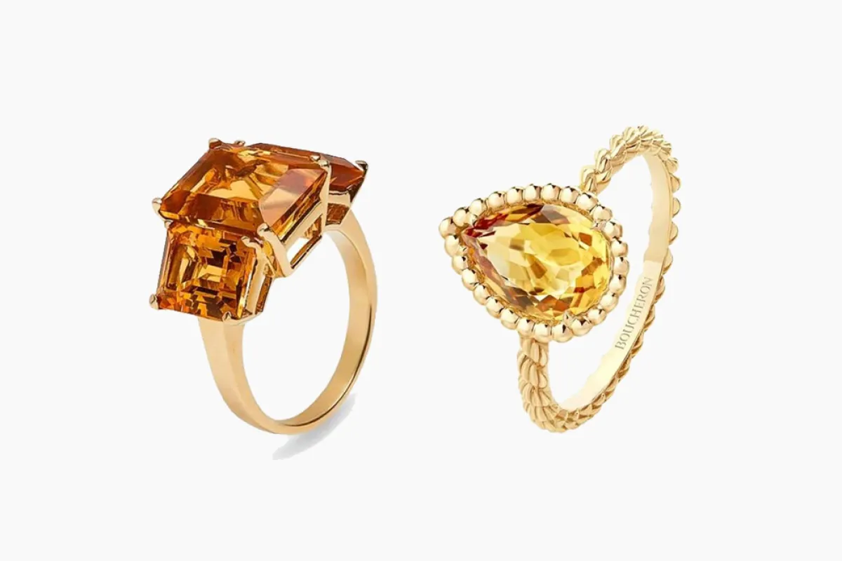 خواتم مرصعة بحجر السترين لإطلالة خريفية ناعمة