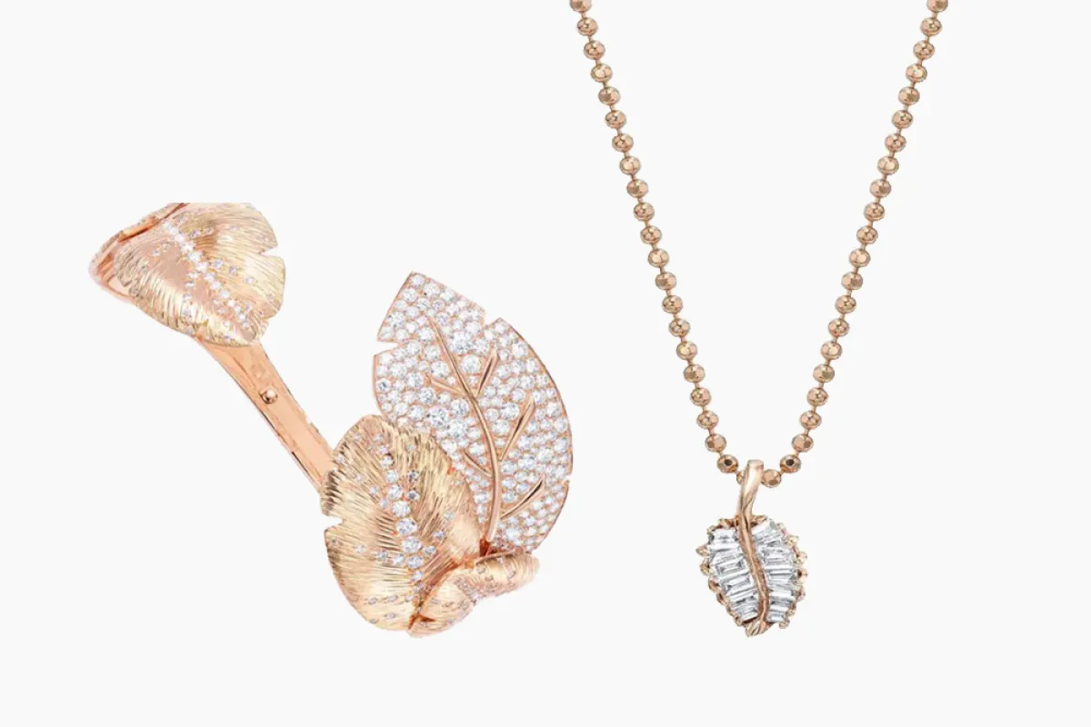 مجوهرات مزينة بأوراق الشجر لأناقة مميزة في الخريف