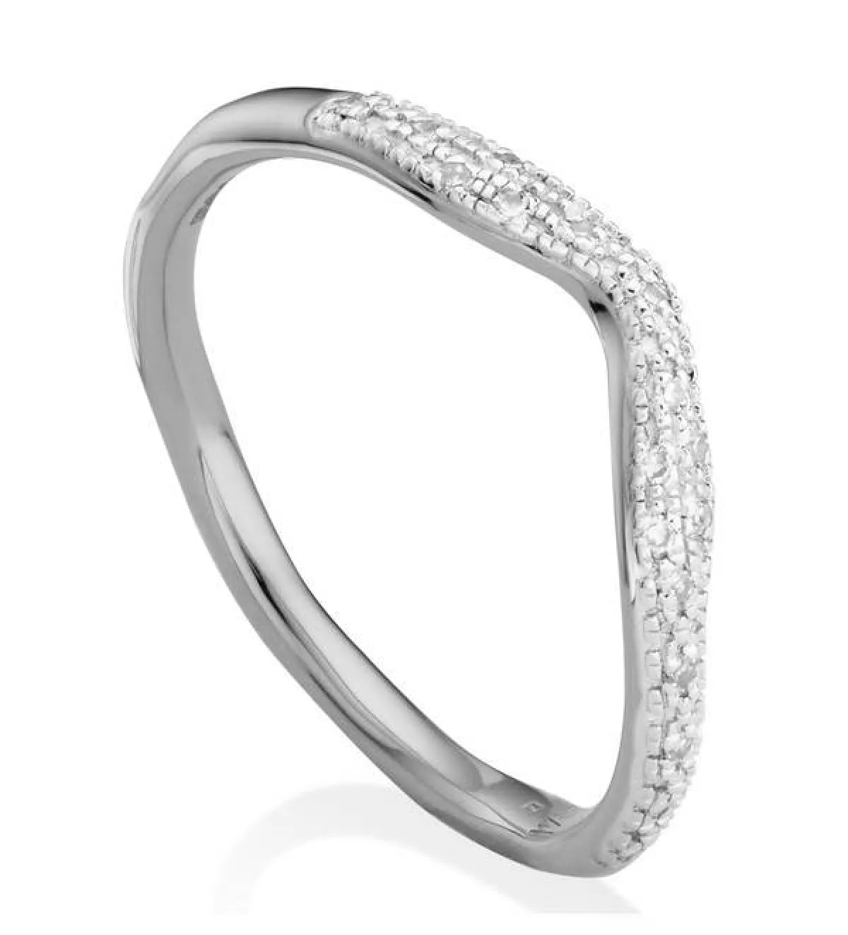 خاتم فضة مرصع من Monica Vinader