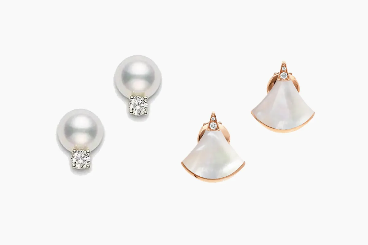 أقراط صغيرة وناعمة للعروس موضة 2021