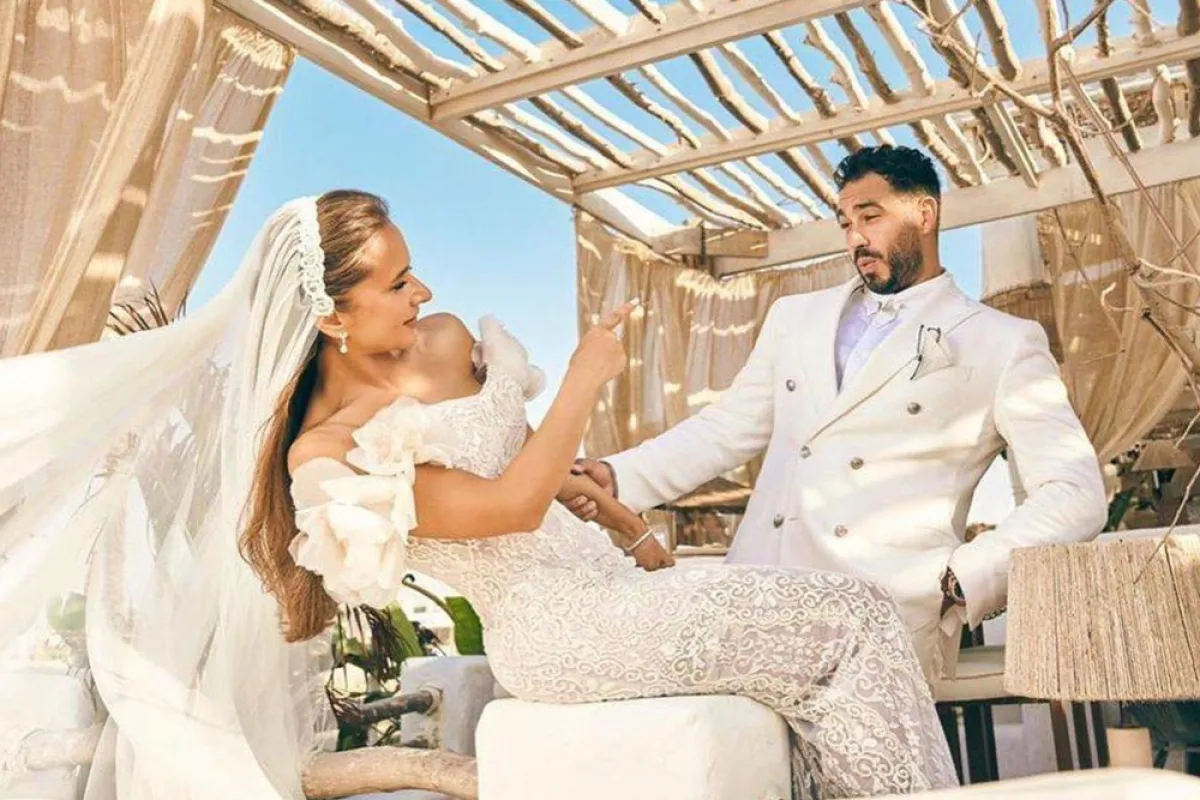 نيللي كريم وزوجها هشام عاشور- الصورة من حسابها على انستغرام