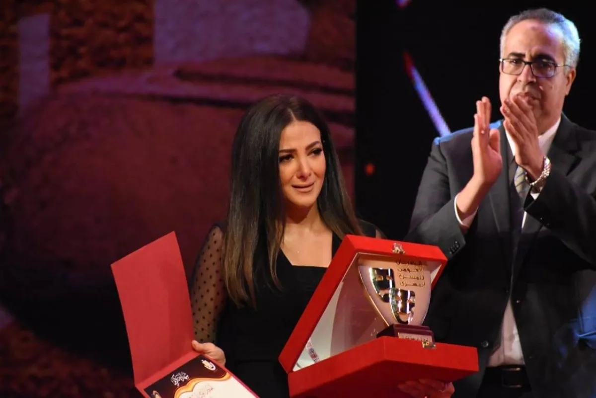 دنيا سمير غانم من افتتاح المهرجان القومي للمسرح - الصورة من حساب المهرجان القومي للمسرح على الفيس بوك