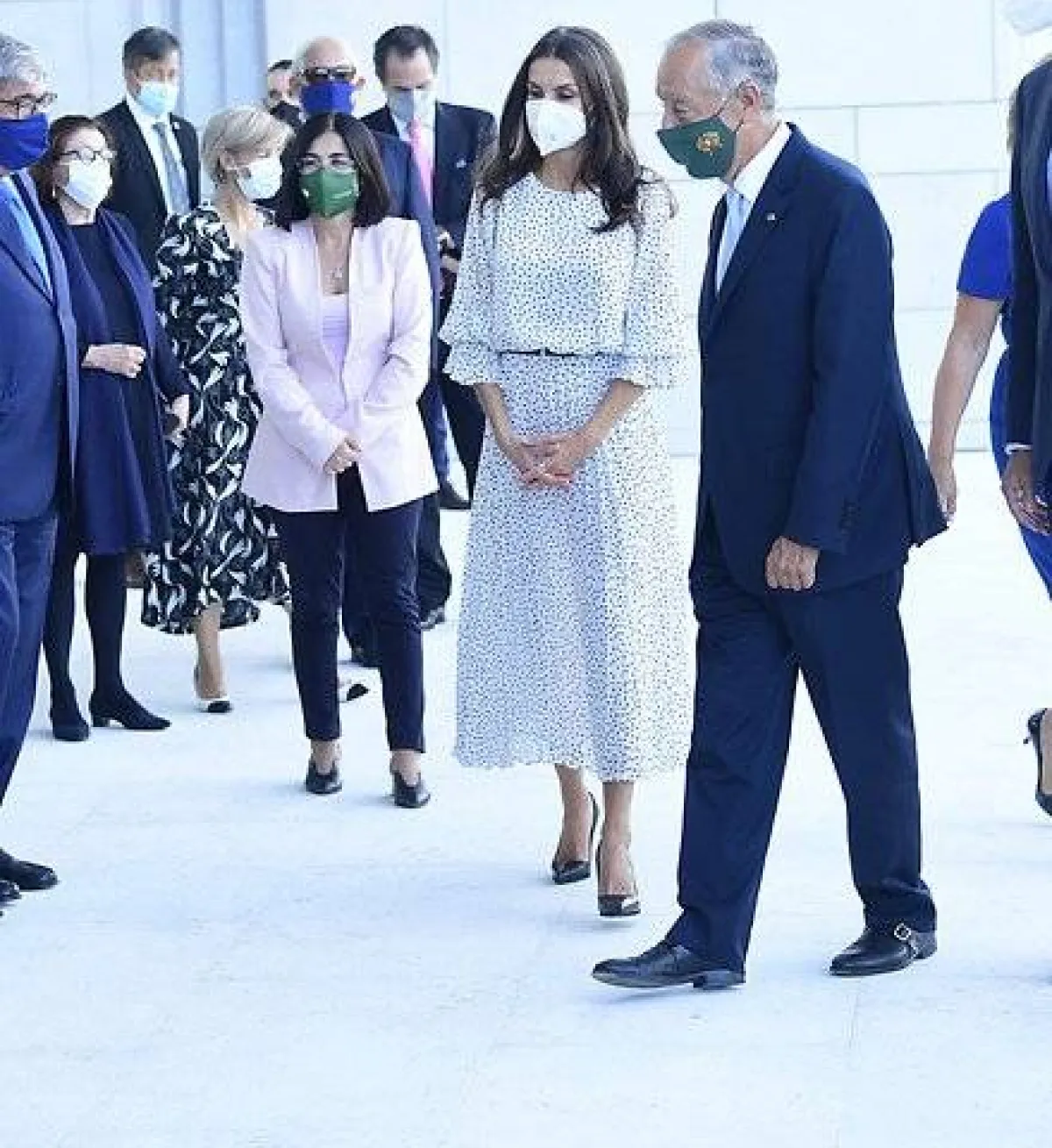 الملكة ليتيزيا والرئيس البرتغالي مارسيلو ريبيلو دي سوزا- الصورة من موقع New my Royals