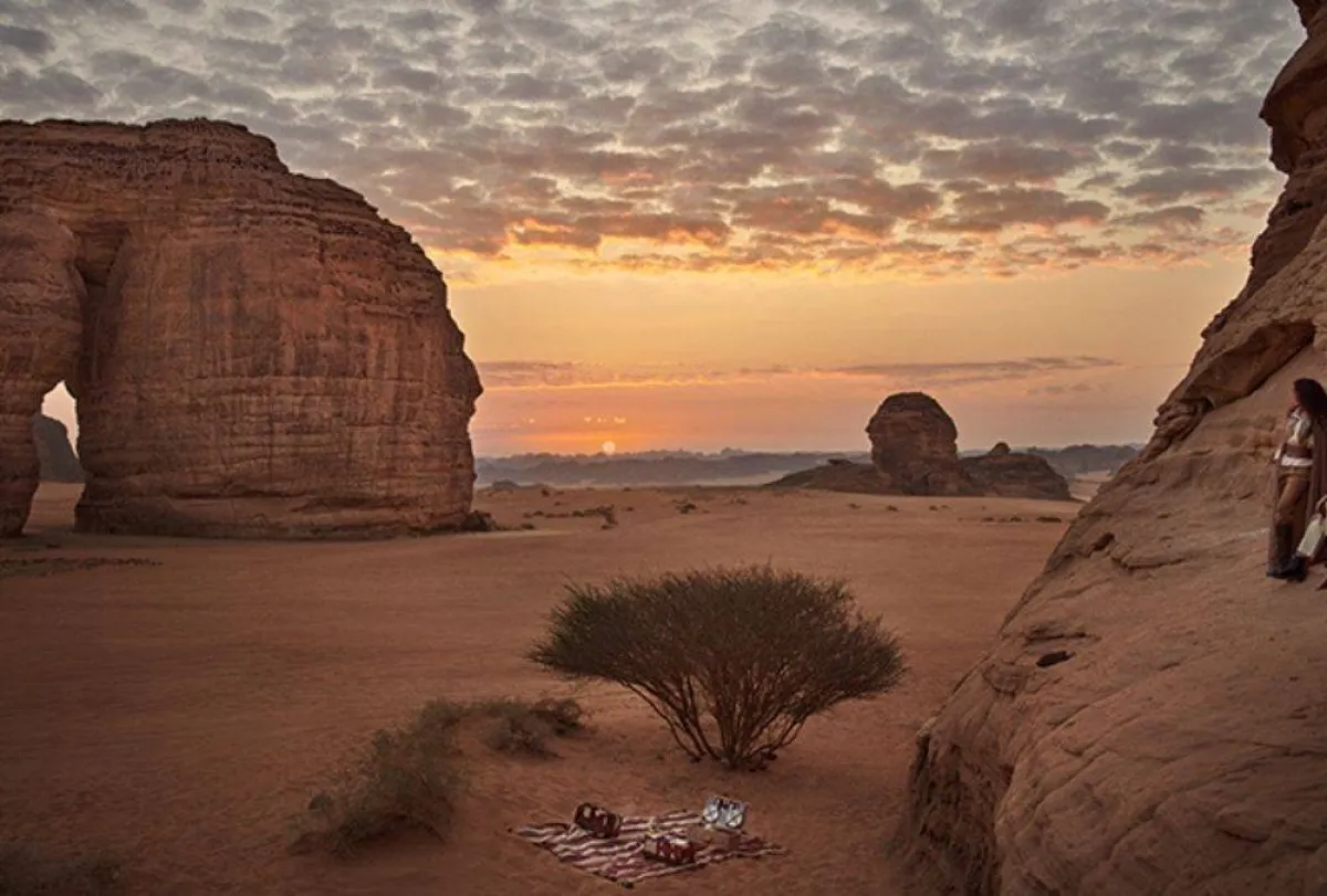 لوحة فنية من الطبيعة في العلا 