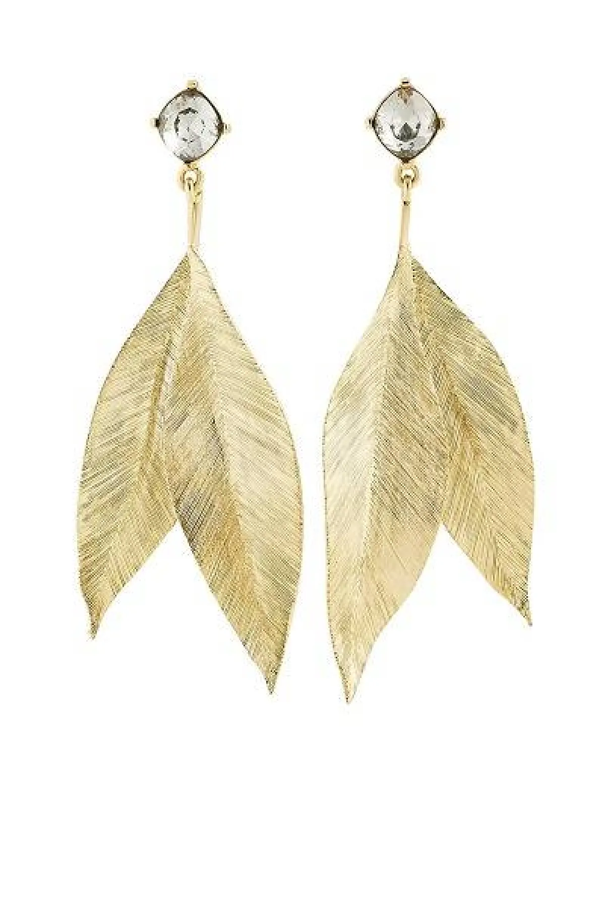 أقراط أذن متدلية على شكل ورقة نخيل من أوسكار دي لارينتا