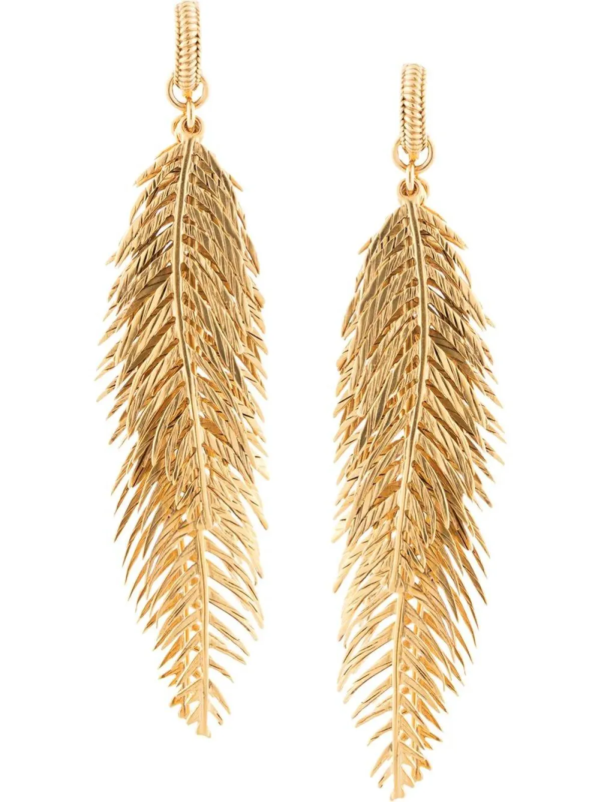 أقراط أذن متدلية على شكل ورقة نخيل من سانت لوران