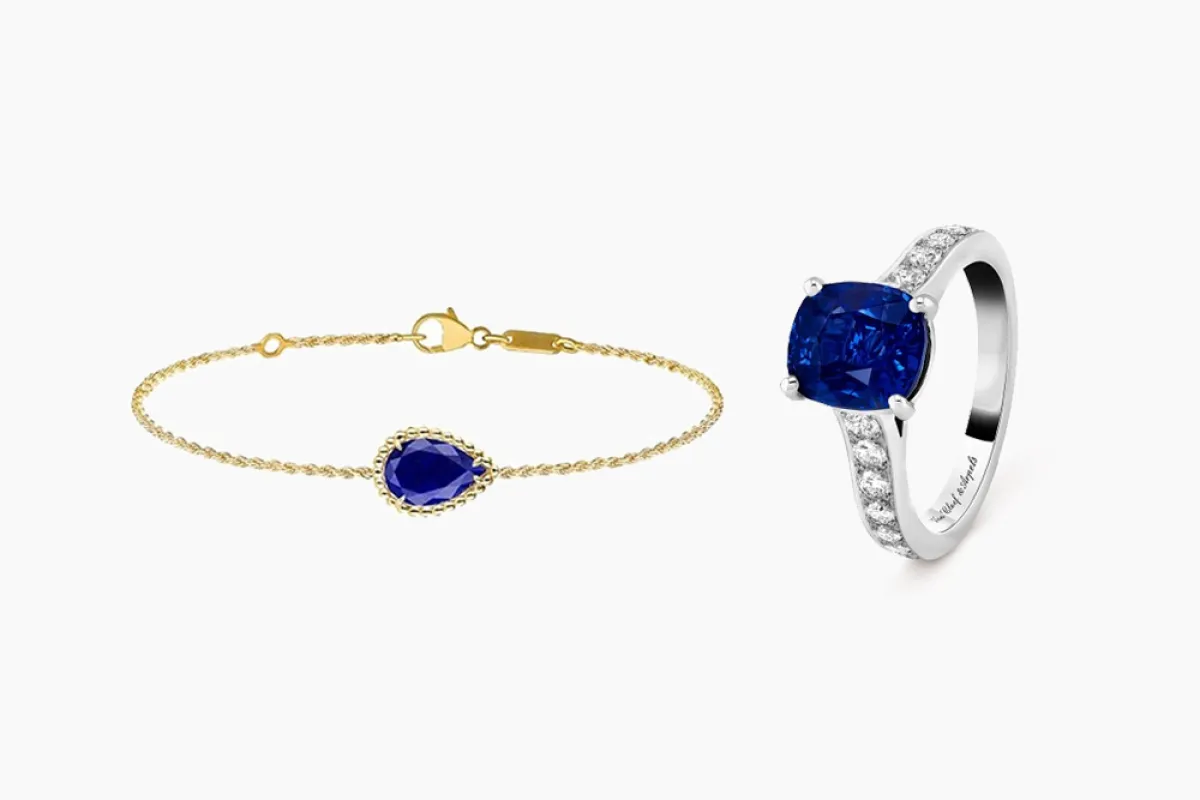 أجمل مجوهرات مرصّعة بالياقوت الأزرق 