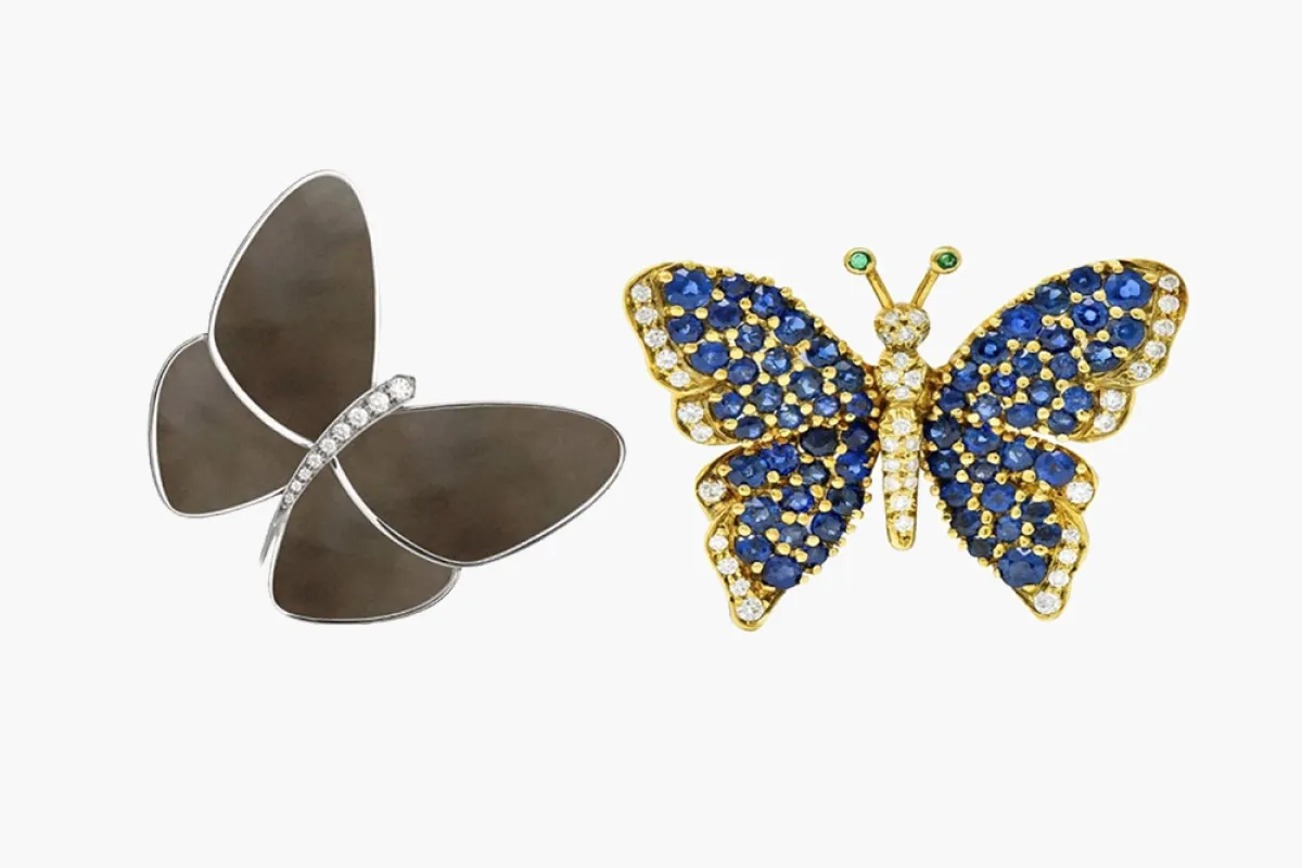 أبرز تصاميم بروشات الفراشة من دور المجوهرات العالمية