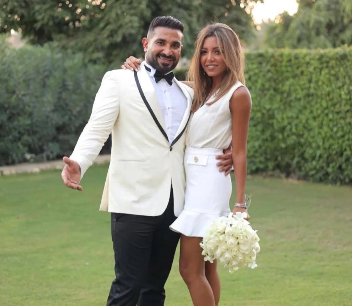 أحمد سعد وعلياء البسيوني من عقد القران - الصورة من حساب أحمد سعد على إنستقرام