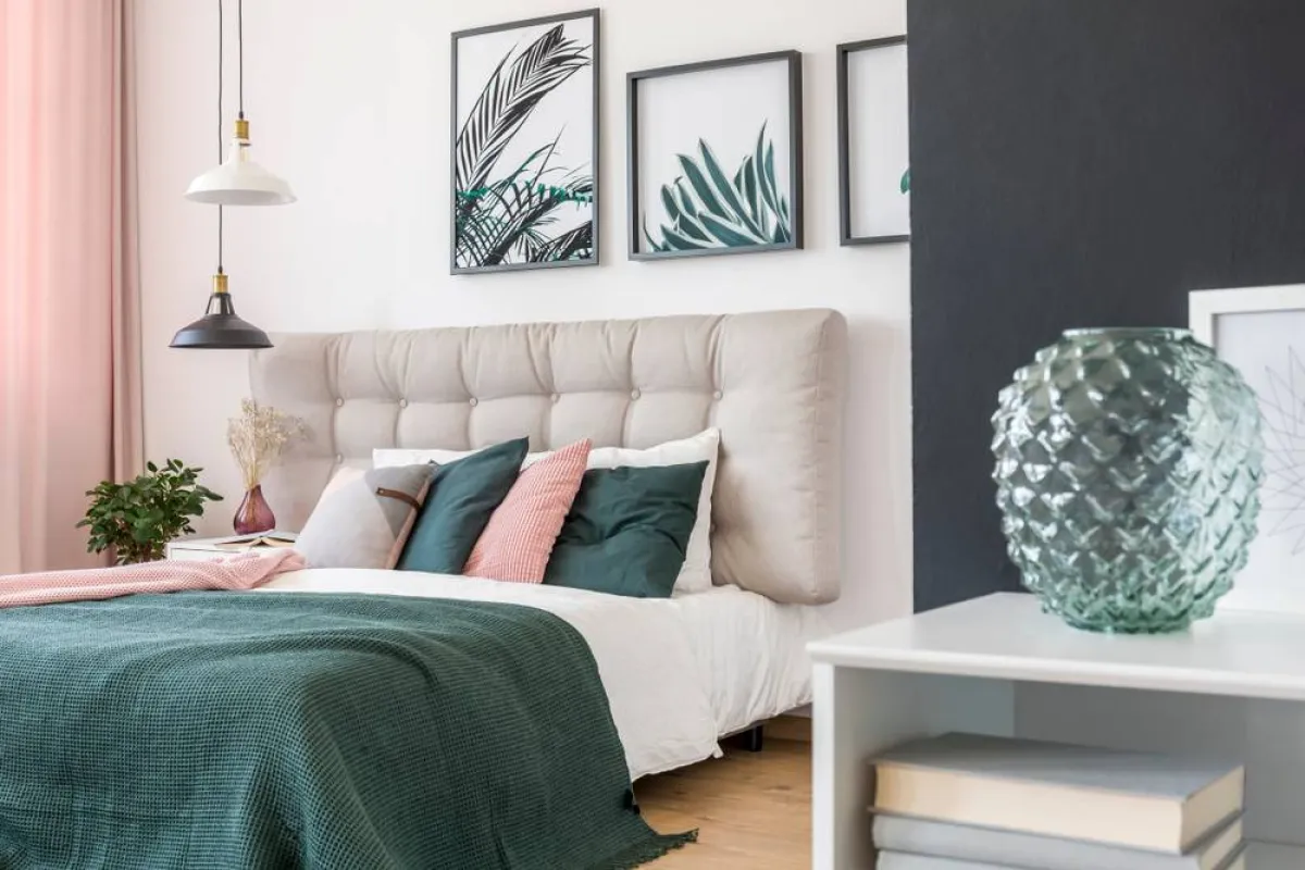 الأخضر في غرف النوم