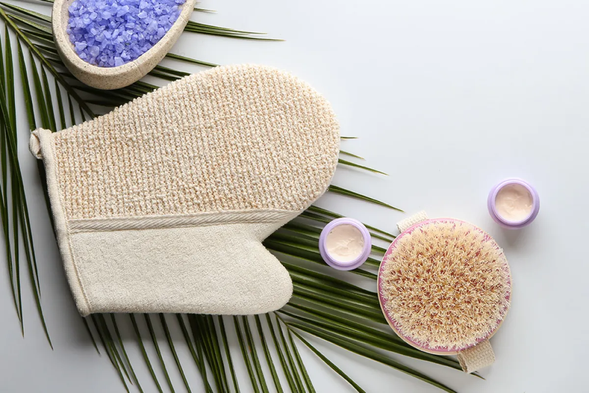 قفازات تقشير الجسم