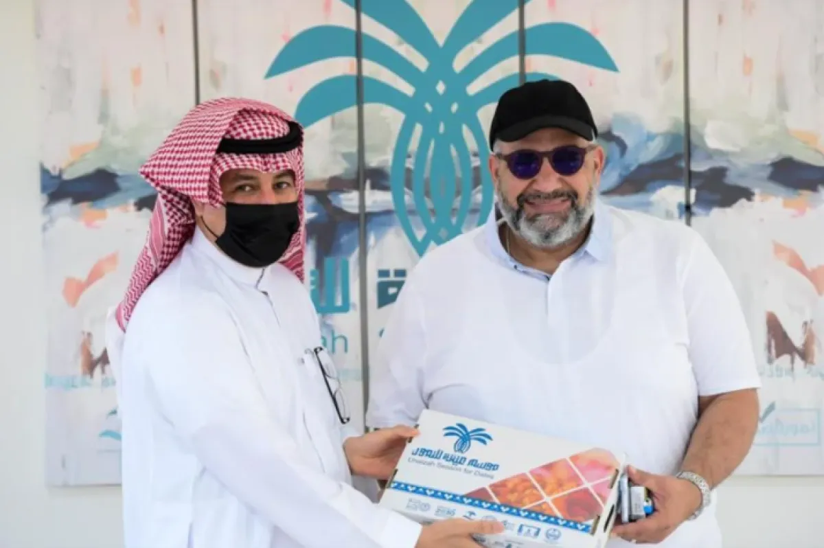 بيومي فؤاد يزور موسم عنيزة للتمور بالسعودية- الصورة من صفحة موسم عنيزة للتمور على تويتر