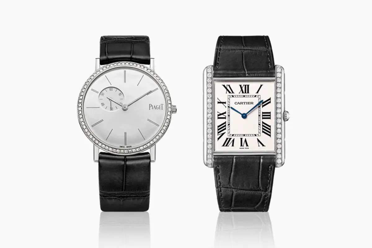 ساعات نسائية بسوار جلدي أسود للمناسبات الرسمية  