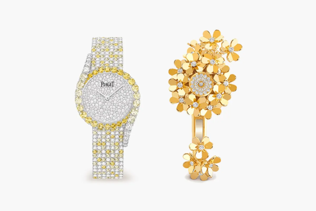 ساعات راقية باللون الأصفر