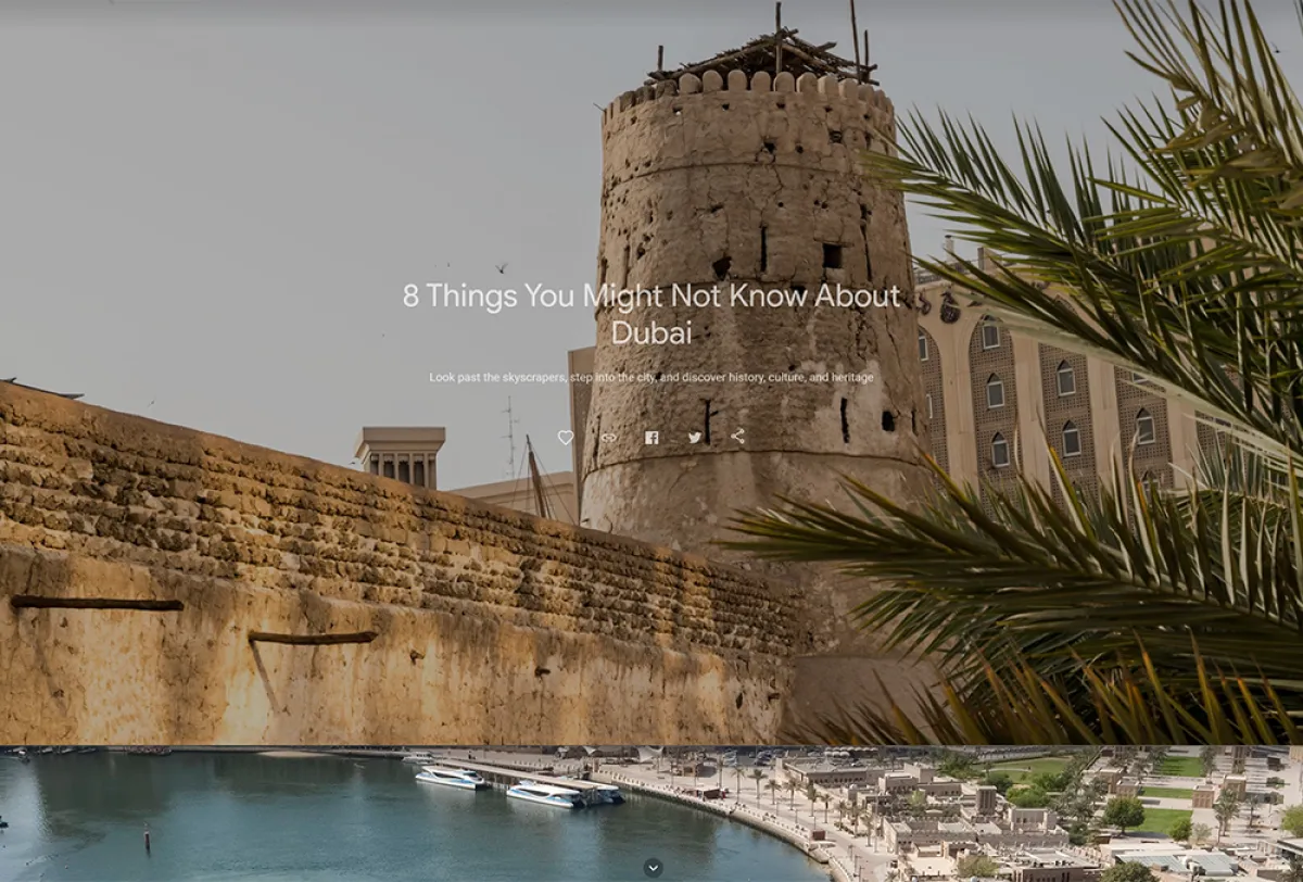 "ثقافة دبي وتراثها" مشروع جديد لمشاركة قصص دبي المُلهِمة مع العالم