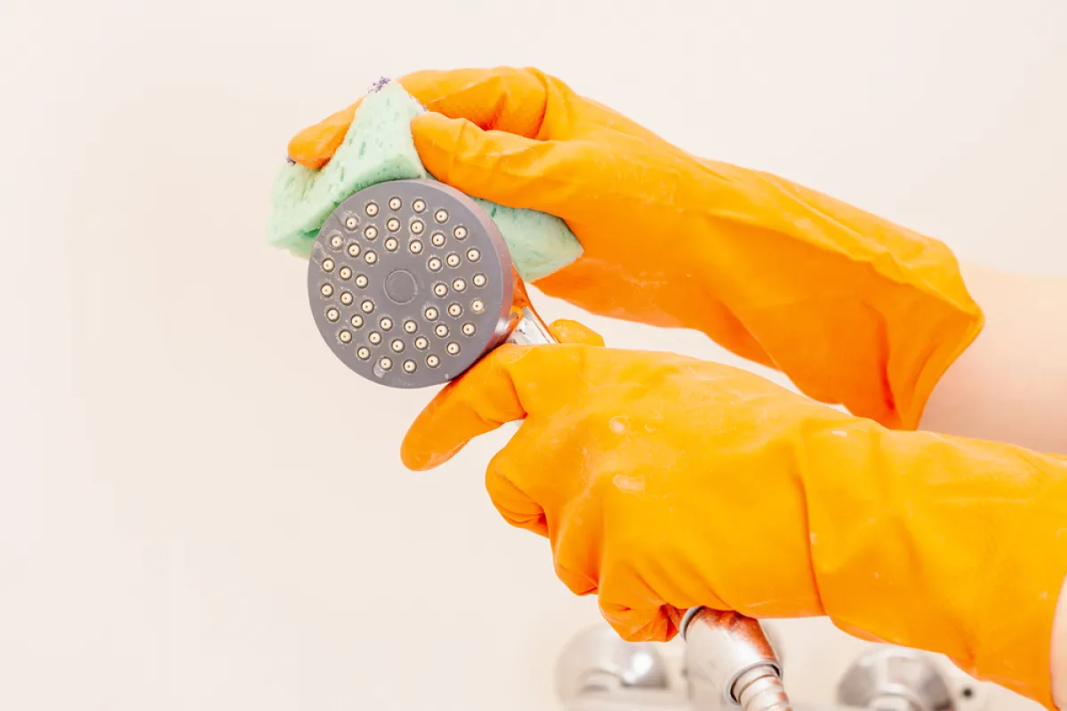 نزع الترسبات عن "دش" الاستحمام