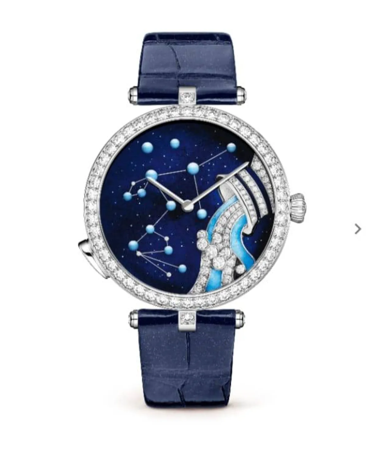 Van cleef & Arpels   ساعة يد باللون الكحلي من فان كليف أند آربلز 