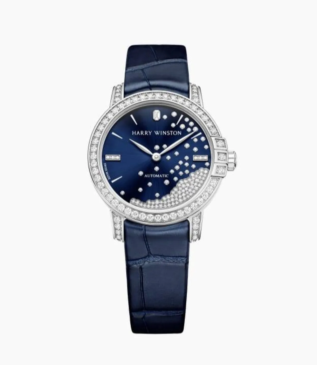  Harry Winston ساعة يد باللون الكحلي من هاري وينستون 