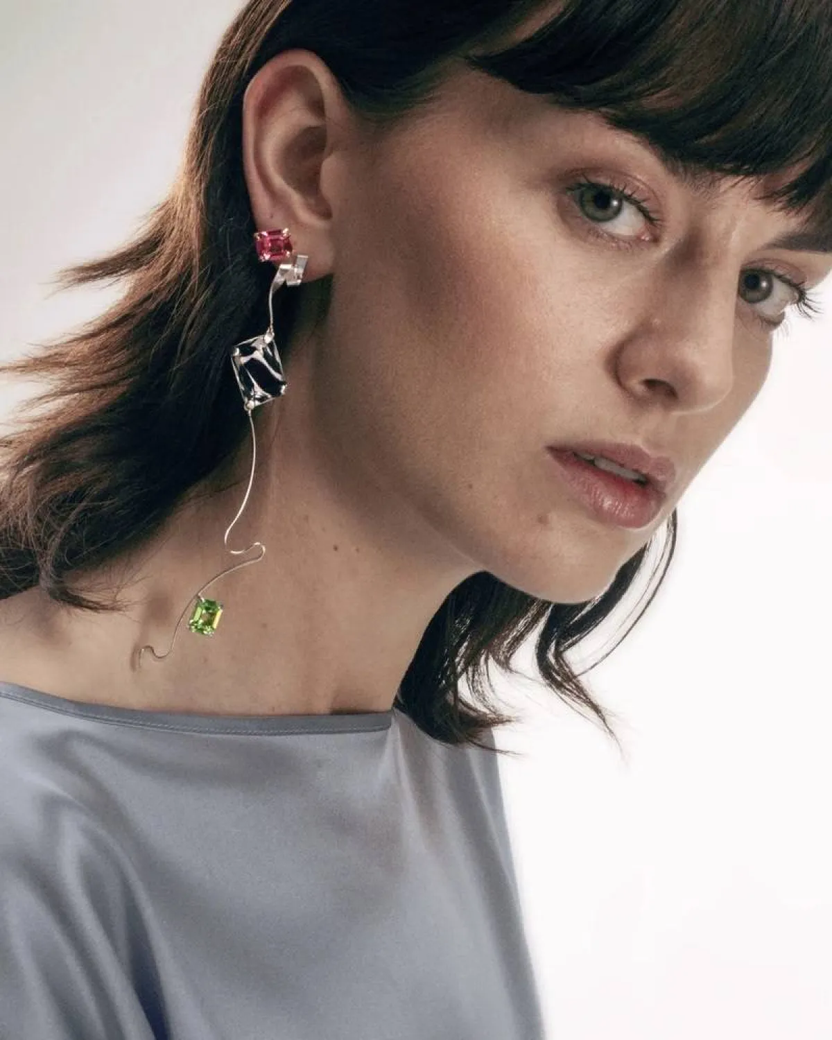 قرط من الفضة مرصع بالكريستال من Wouters & Hendrix