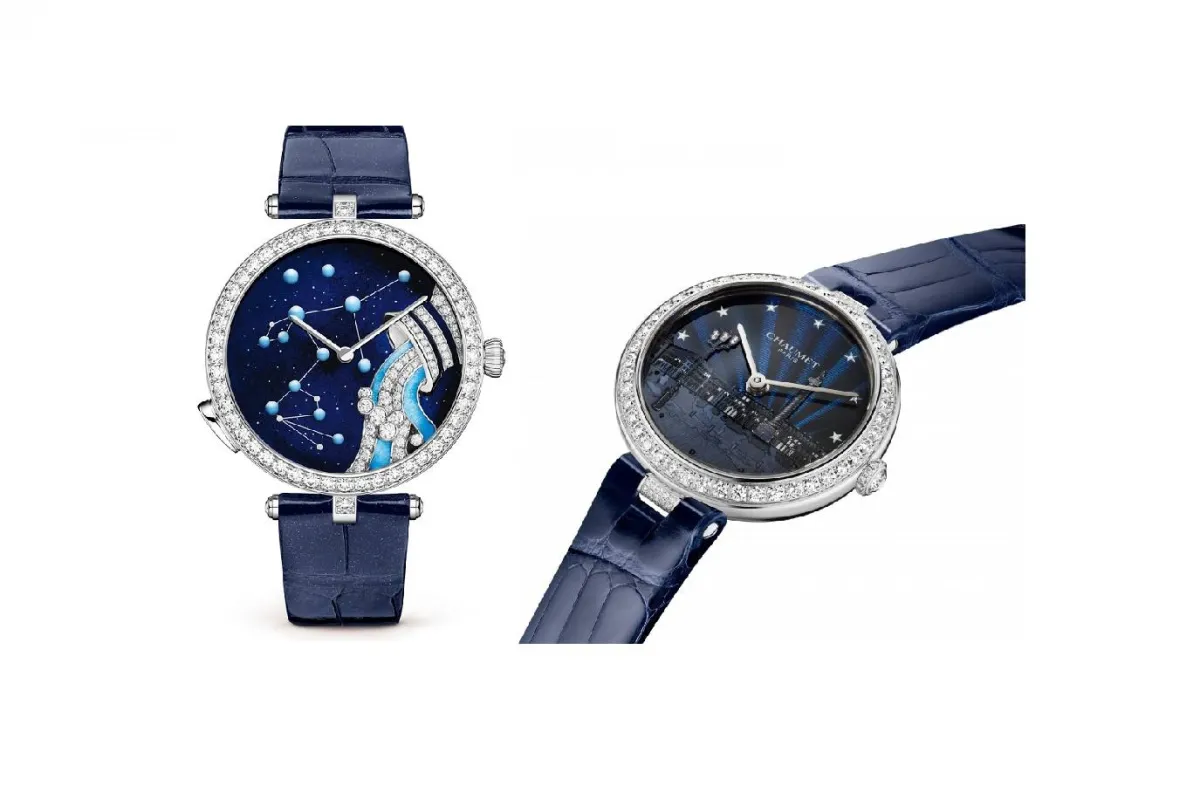 أجمل ساعات نسائية فخمة باللون الكحلي