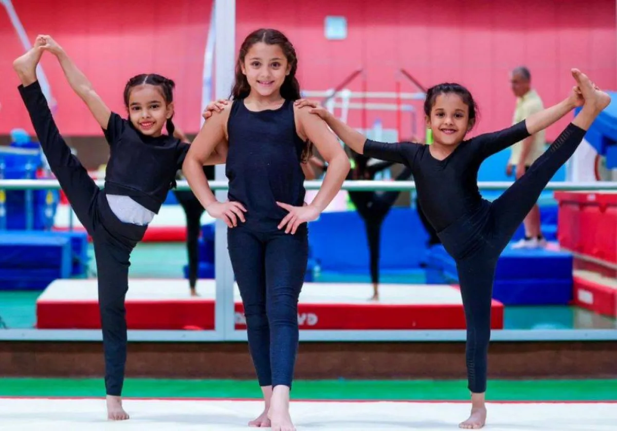 جانب من تدريبات الفتيات