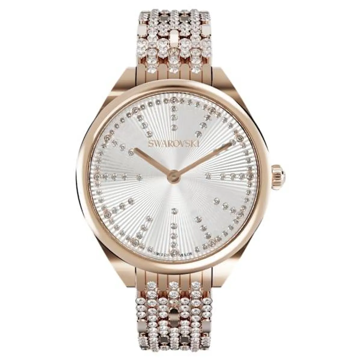ساعة معدنية من سواروفسكي