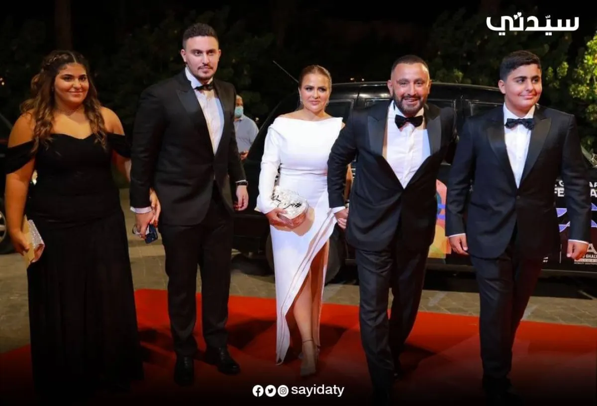 أحمد السقا واسرته من حفل افتتاح مهرجان الجونة-الصورة من حساب مهرجان الجونة على انستغرام