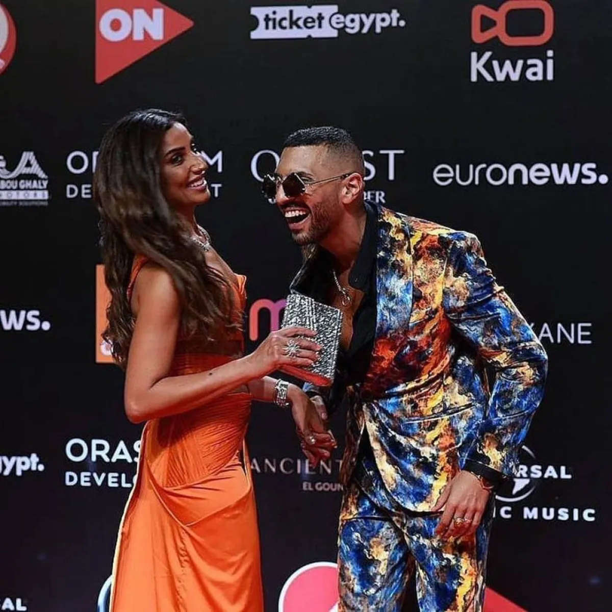 حسن أبو الروس ودينا الشربيني - الصورة من حساب المهرجان على انستغرام