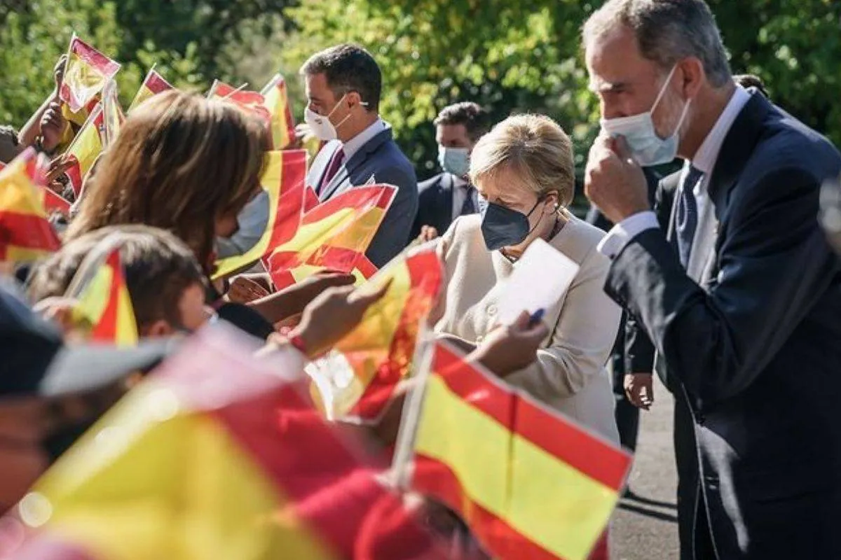 إستقبال أنجيلا ميركل قبل الحفل- الصورة من حسابها على إنستغرام