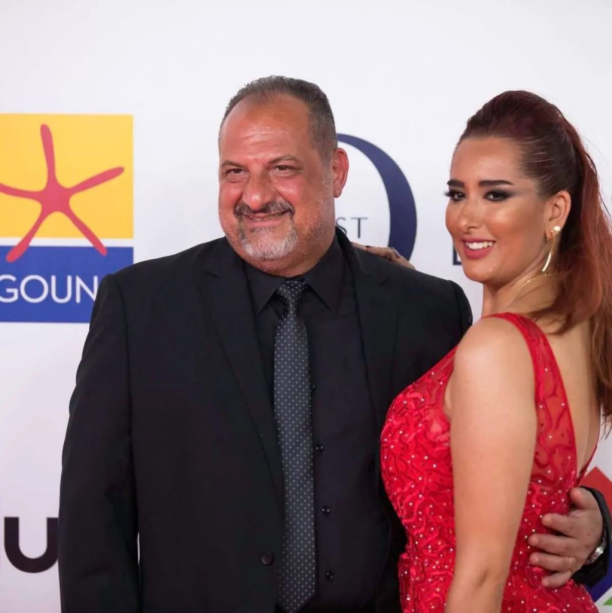 خالد الصاوي وزوجته من الدورة الماضية لمهرجان الجونة - الصورة من حساب مي كريم على الفيس بوك