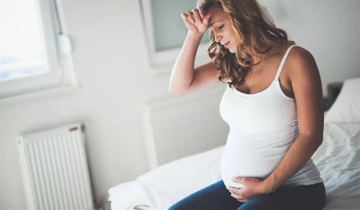 صورة لحامل تعاني من التعرق الزائد