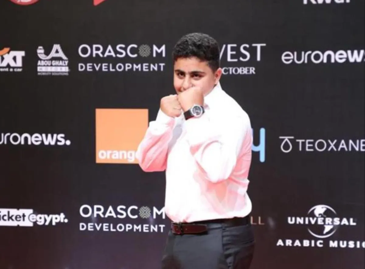 حمزة السقا - الصورة من فيديو حضوره العرض الخاص لفيلم ريش - الصورة من حساب المهرجان على انستغرام 