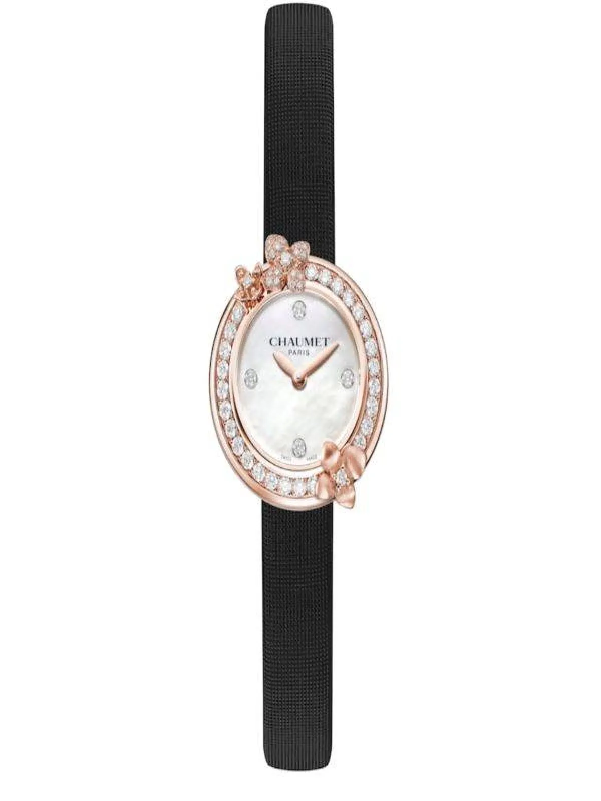 ساعة بسوار ساتان