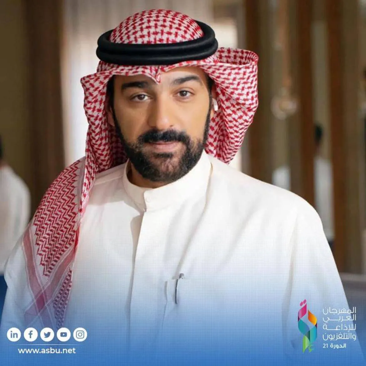 الممثل الكويتي شهاب جوهر من المكرمين في المهرجان- الصورة من موقع المهرجان