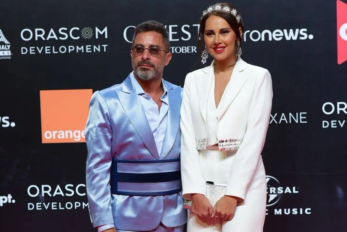 هادي الباجوري وزوجته ياسمين رئيس - الصورة من حساب المهرجان على انستغرام