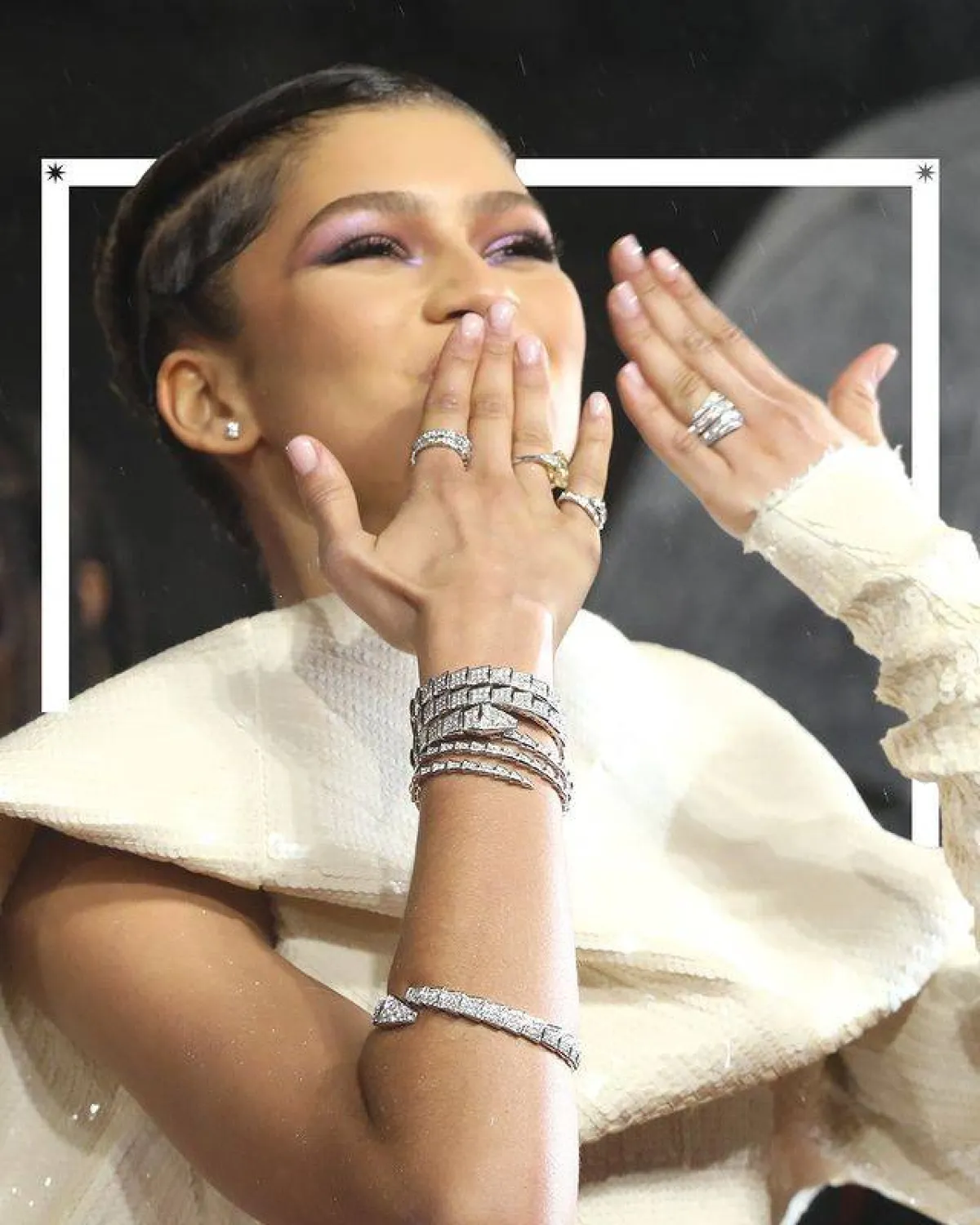 زيندايا Zendaya بمجوهرات Bvlgari Serpenti Viper - الصورة من صفحة بلغاري على انستغرام 