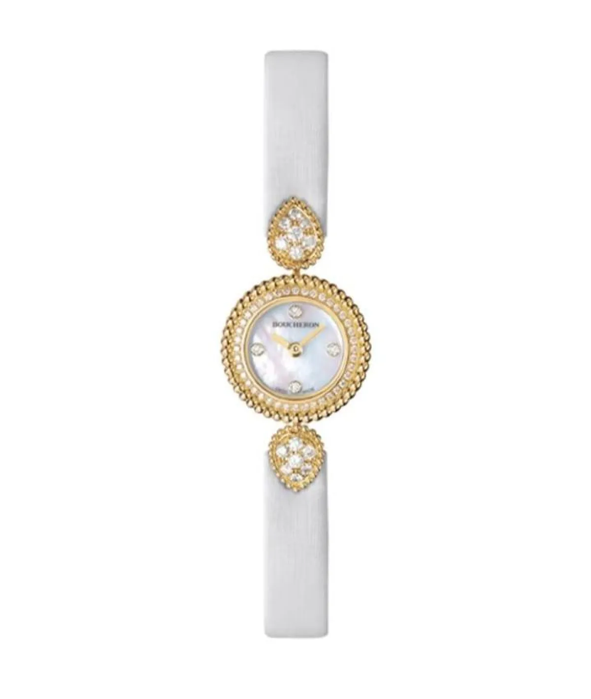 ساعة يد أنيقة باللون الأبيض من بوشرون 