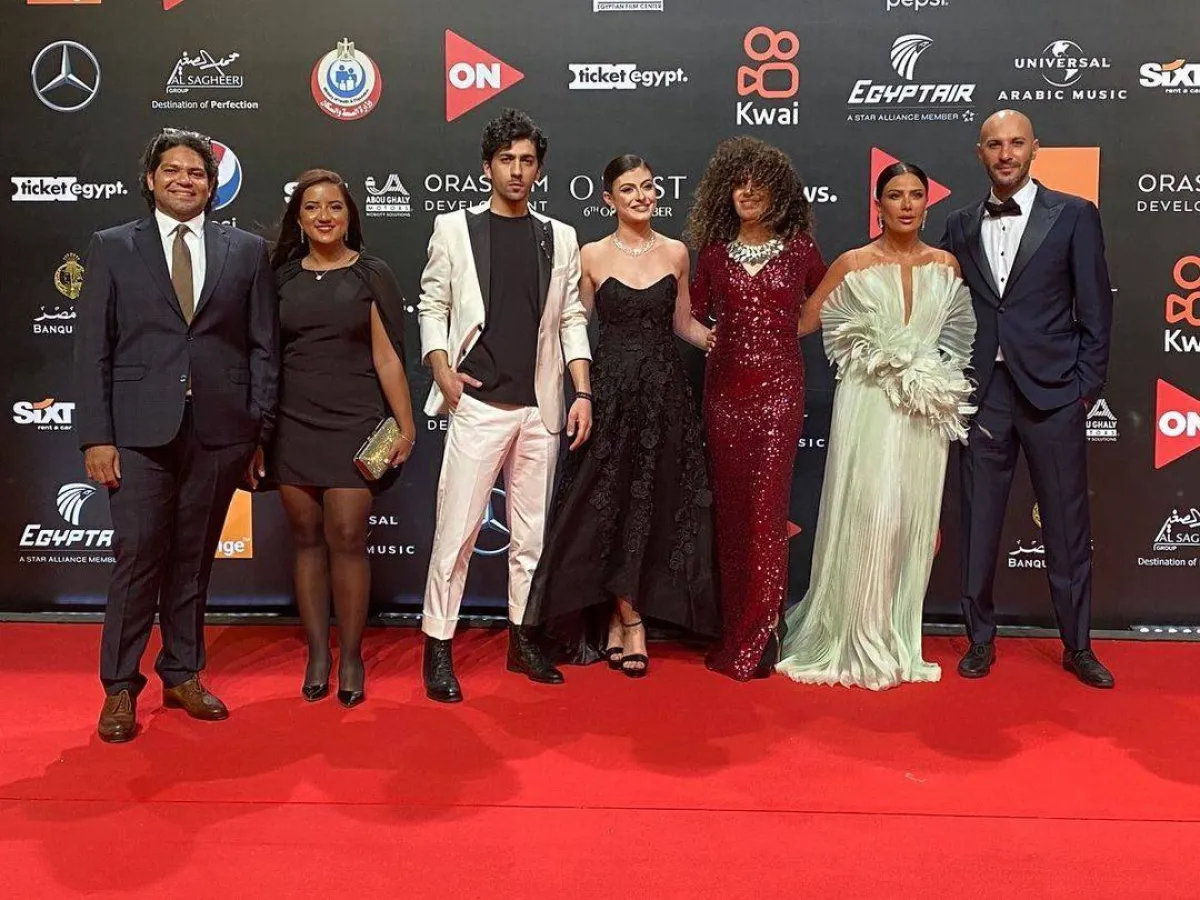 أبطال فيلم أميرة على الريد كاربت خلال فعاليات اليوم الخامس للمهرجان - الصورة من حساب المهرجان على انستغرام