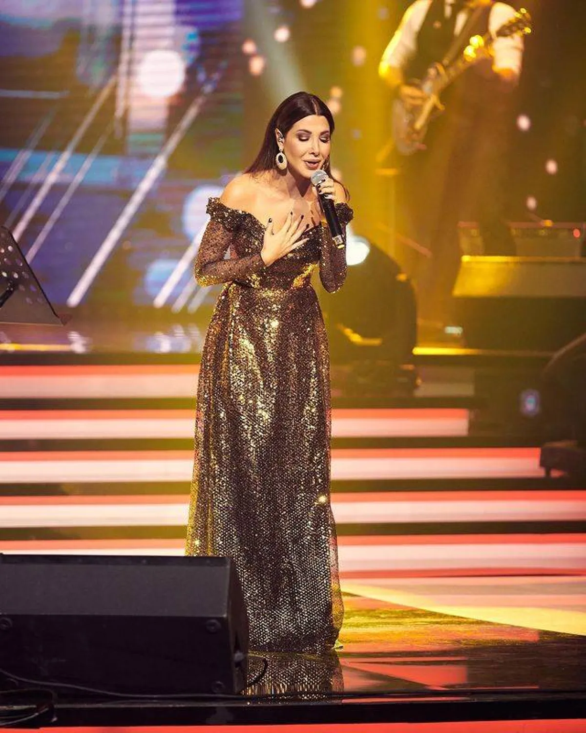 إطلالة نانسي عجرم من حفلها في تونس-الصورة من حسابها على انستغرام