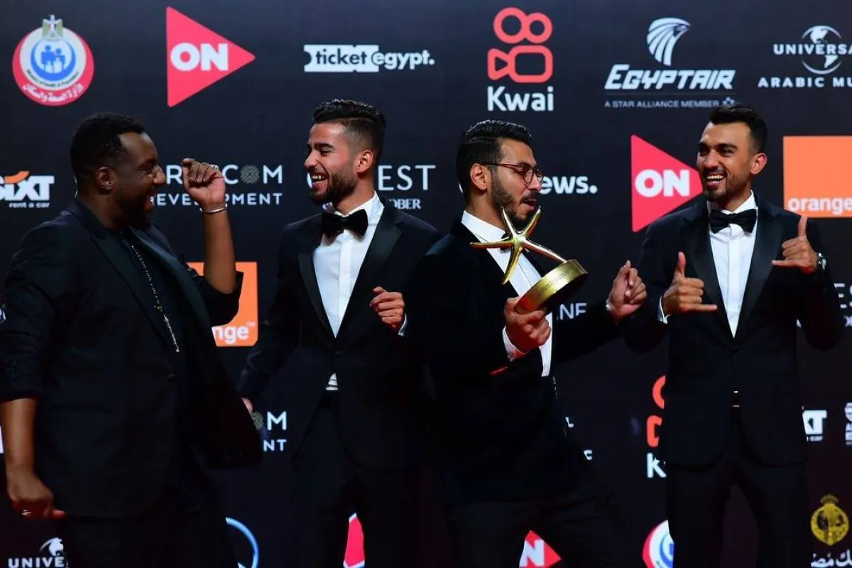 أبطال فيلم كباتن الزعتري على مسرح الجونة - الصورة من حساب المهرجان على انستغرام