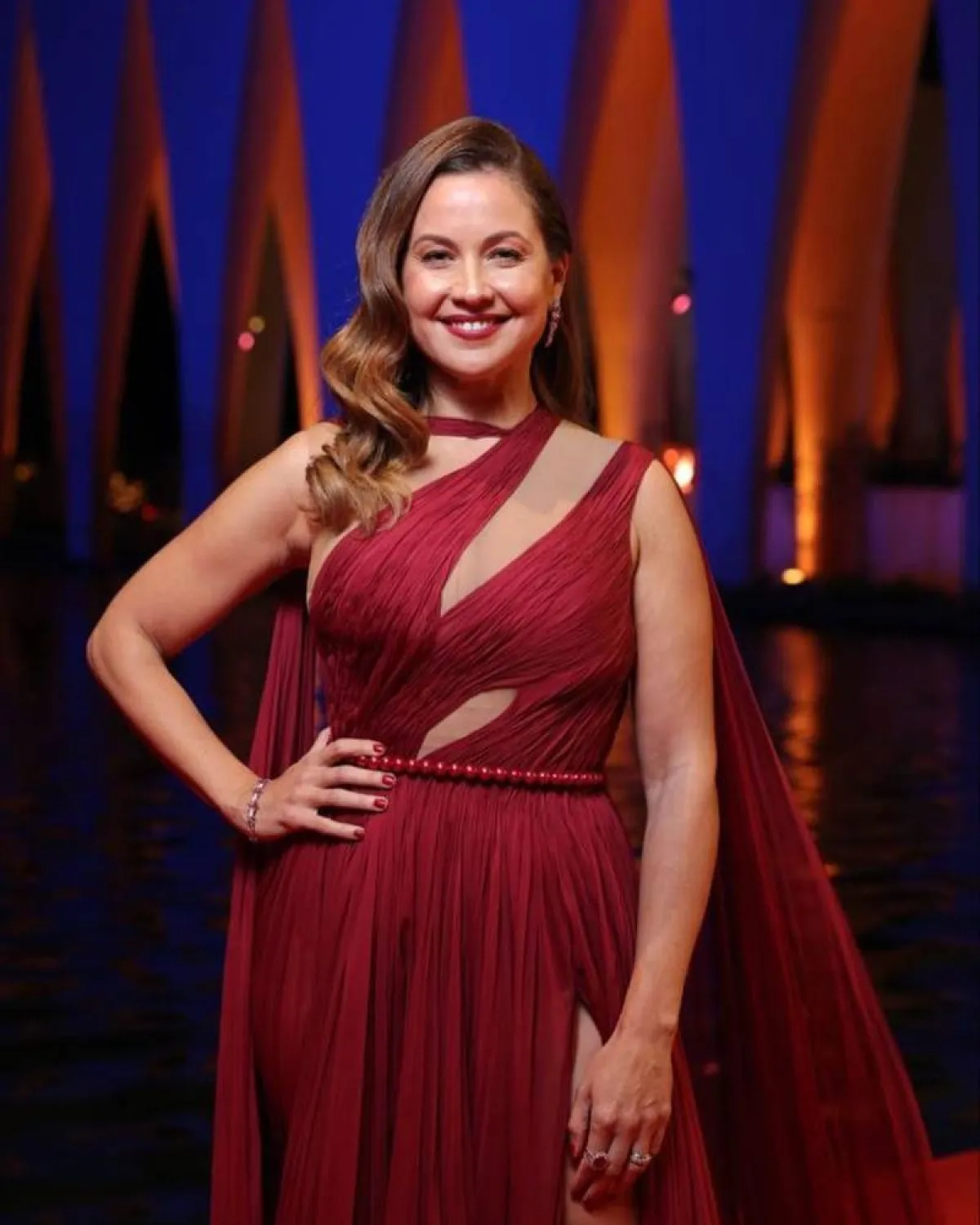 ريا أبي راشد خلال حضورها حفل ختام مهرجان الجونة أمس - الصورة من حساب مهرجان الجونة على انستغرام