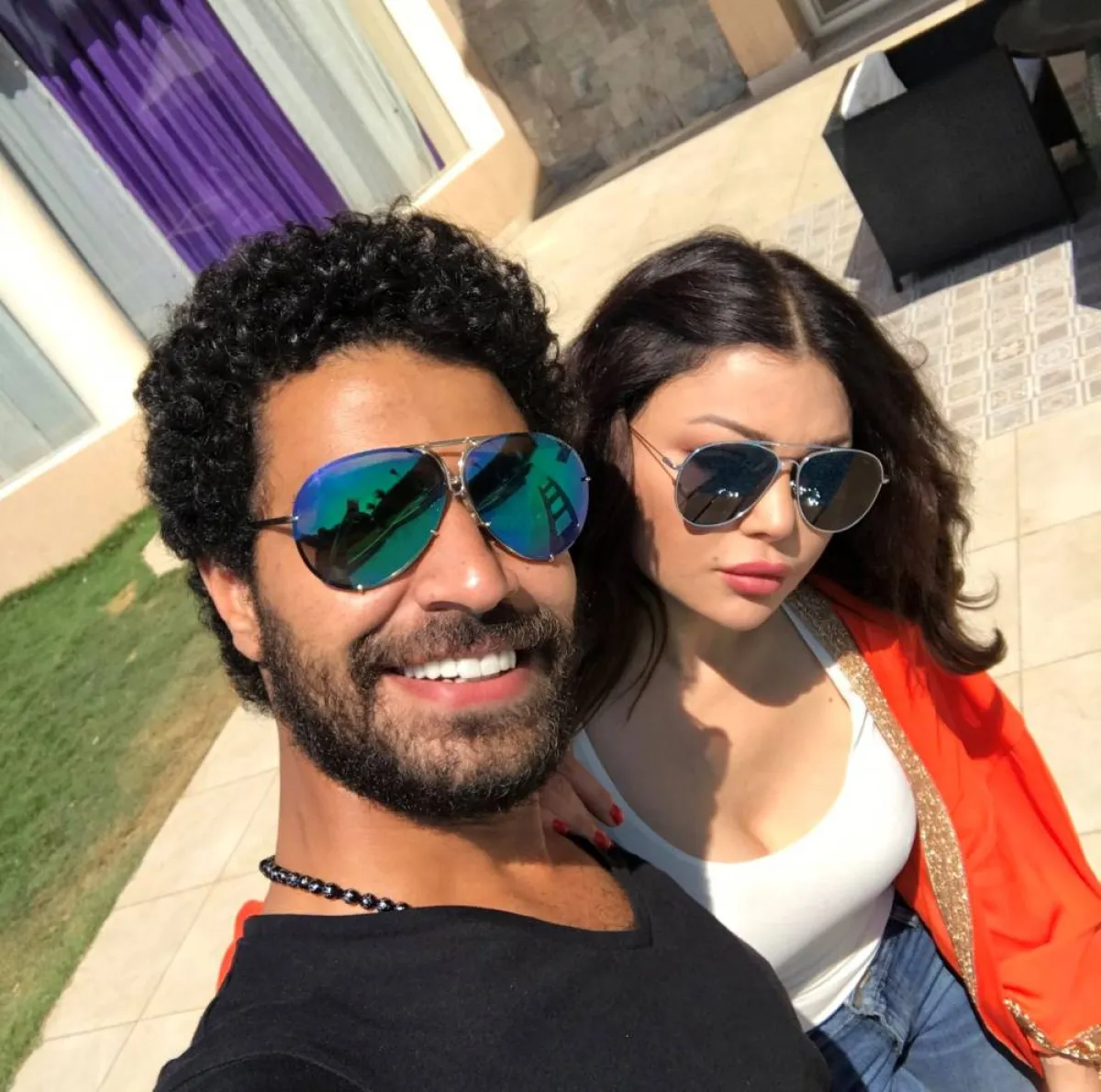 هيفاء وهبي ومحمد وزيري - الصورة من حساب محمد وزيري على تويتر