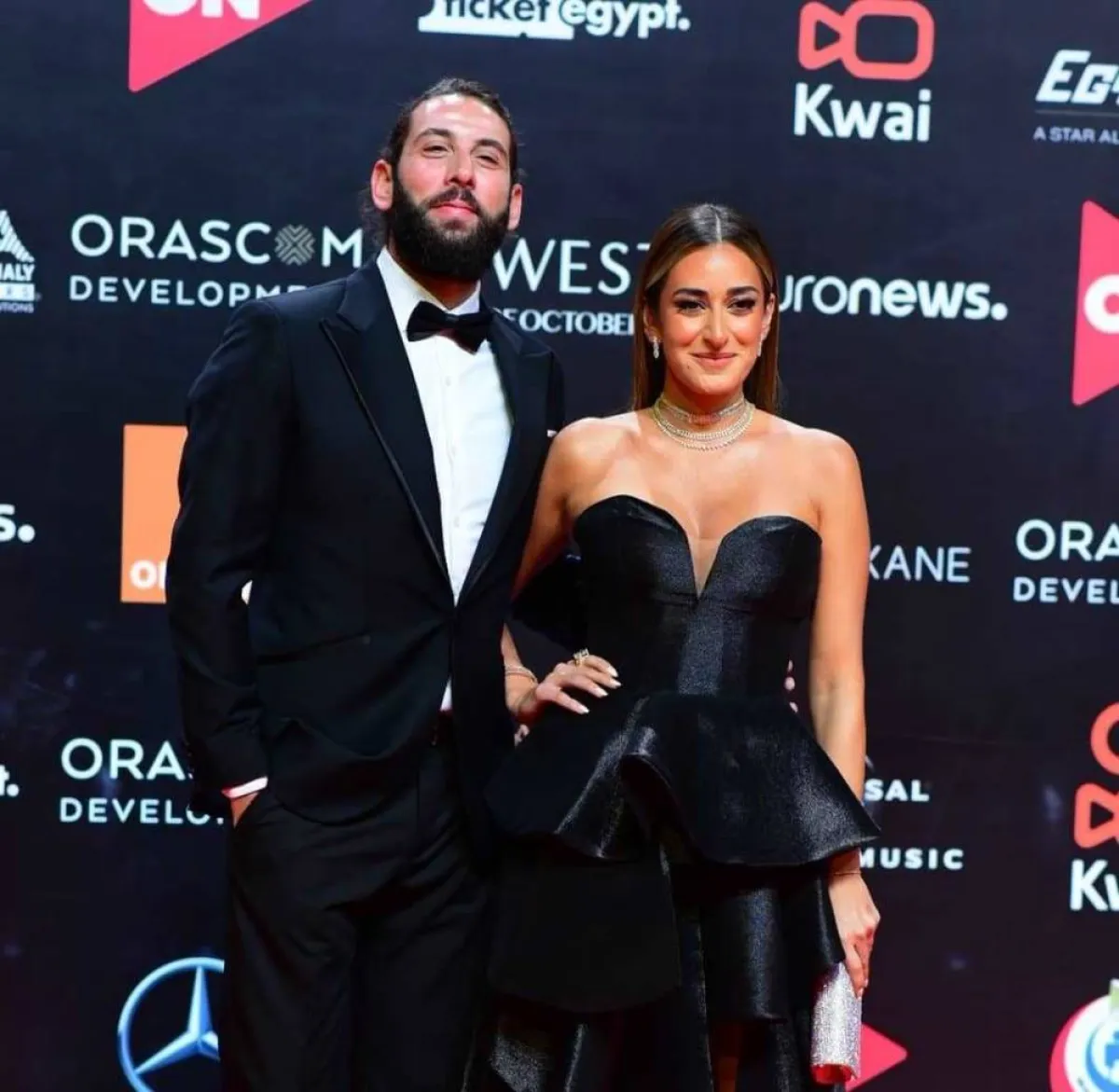 أمينة خليل وتامر هاشم - الصورة من حسابه على انستغرام