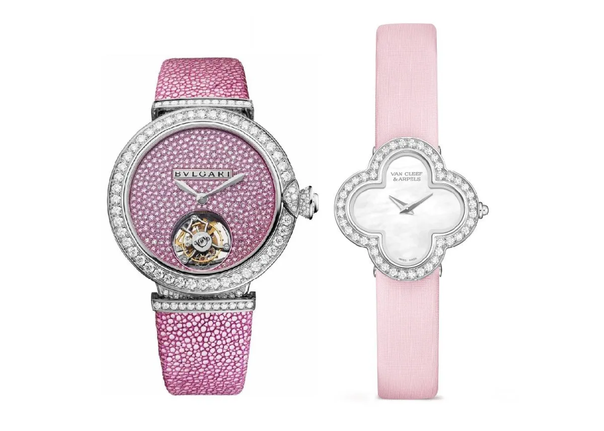 ودعي أكتوبر بساعات اللون الزهري