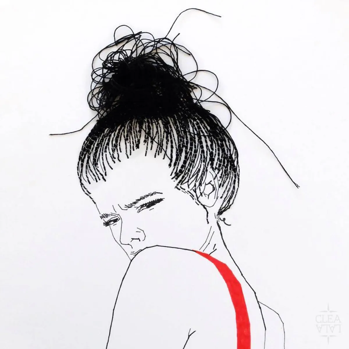 فن التطريز على الورق بالخيط