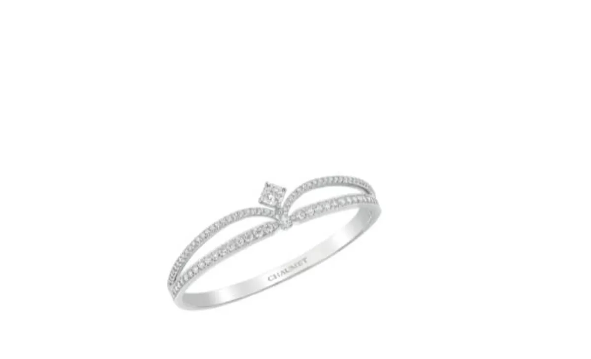 سوار ذهب أبيض فخم من شوميه